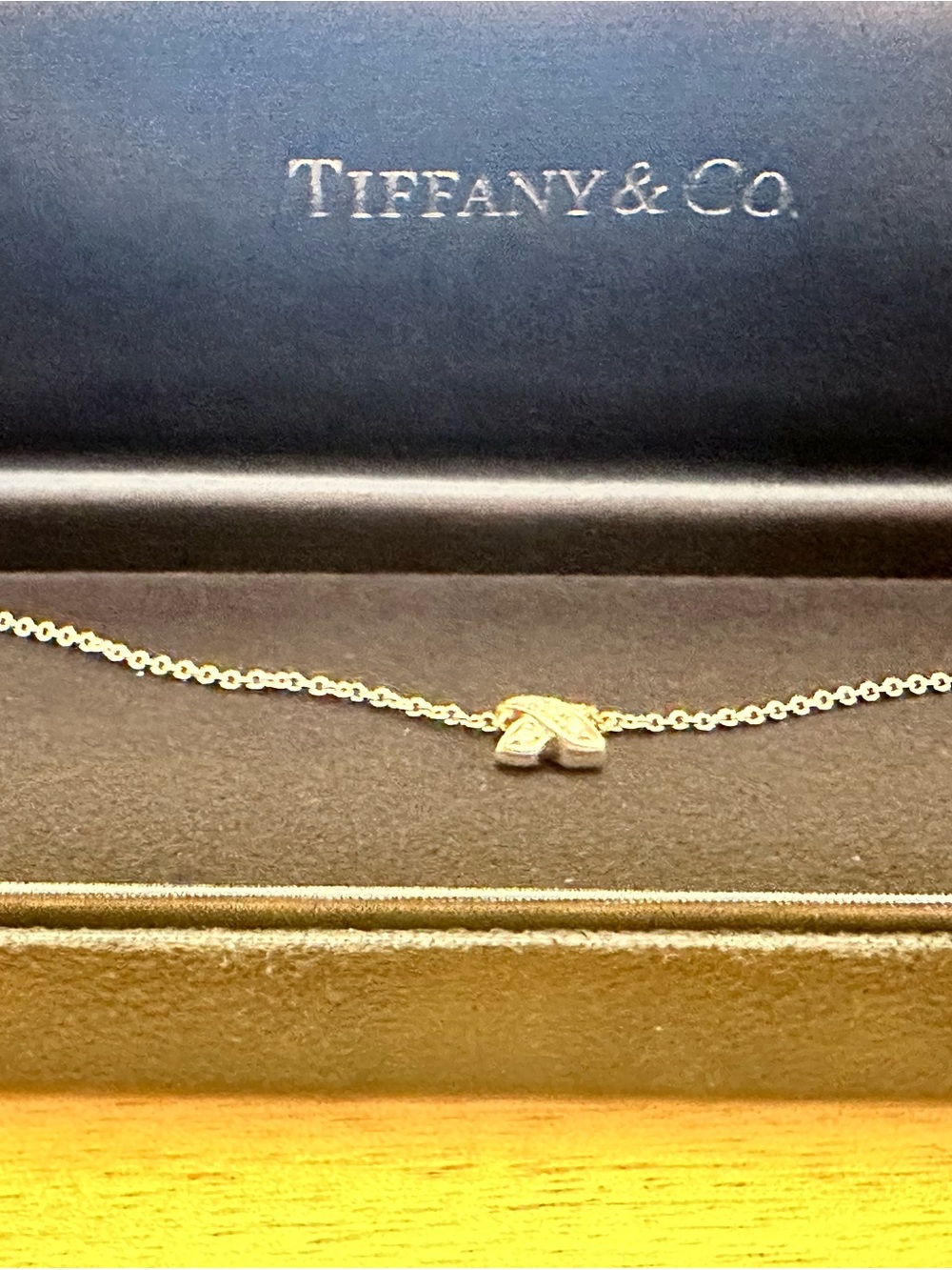 Tiffany & Co. X Motif Diamond Station Necklace in White Gold - Picture 2 of 4